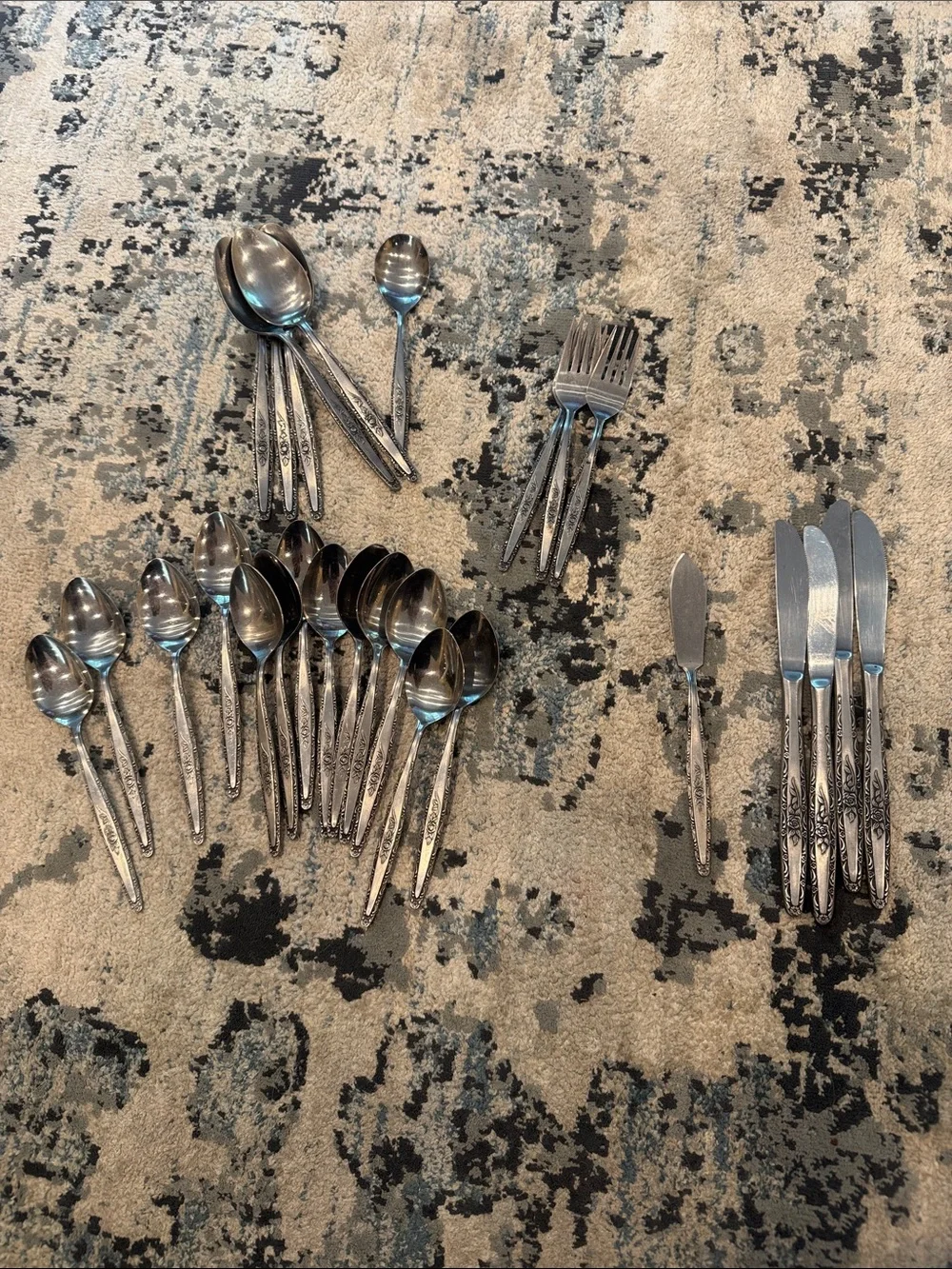 Vintage Stainless Steel flatware, look at description for count.